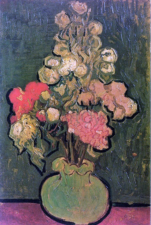  Vincent Van Gogh Vase with Rose-Mallows - Canvas Art Print