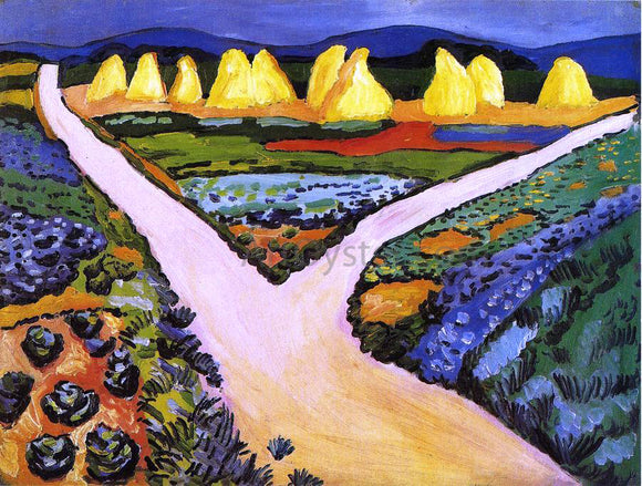  August Macke Vegetable Fields - Canvas Art Print