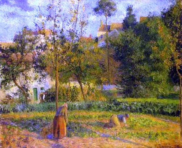  Camille Pissarro Vegetable Garden at l'Hermitage near Pontoise - Canvas Art Print