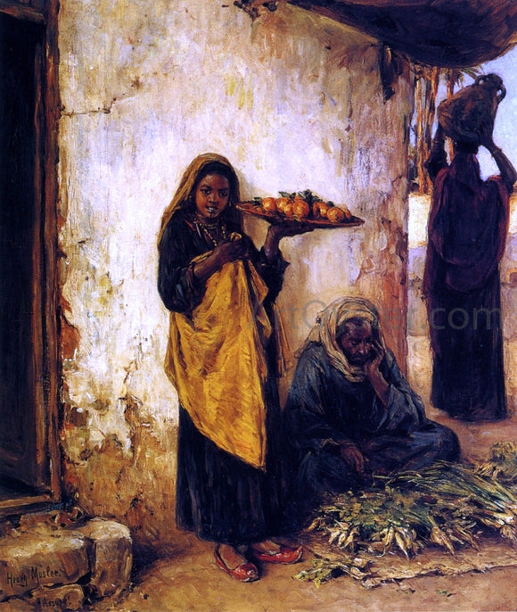  Henry Mosler Vegetable Vendor - Canvas Art Print