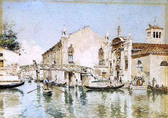  Federico Del Campo Venetian Canal - Canvas Art Print