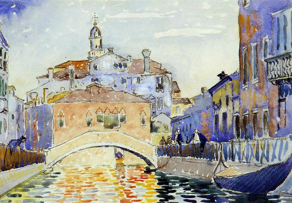  Henri Edmond Cross Venetian Canal - Canvas Art Print