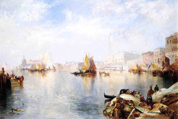  Thomas Moran Venetian Grand Canal - Canvas Art Print