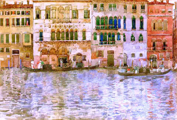  Maurice Prendergast Venetian Palaces on The Grand Canal - Canvas Art Print