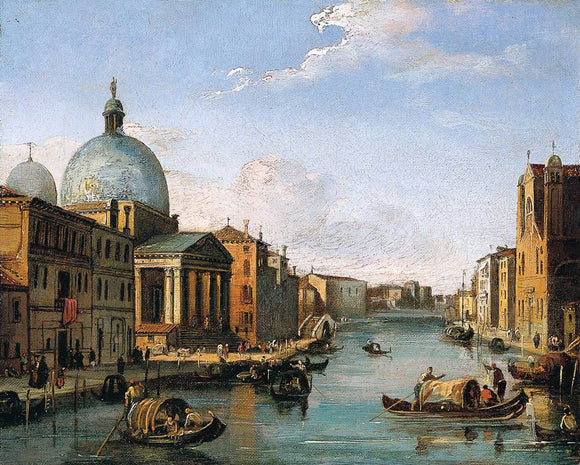  Giovanni Migliara Venetian View - Canvas Art Print