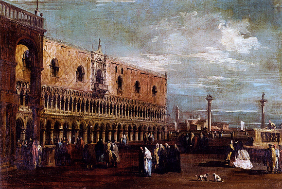  Francesco Guardi Venice, A View Of The Piazzetta Looking South With The Palazzo Ducale - Canvas Art Print