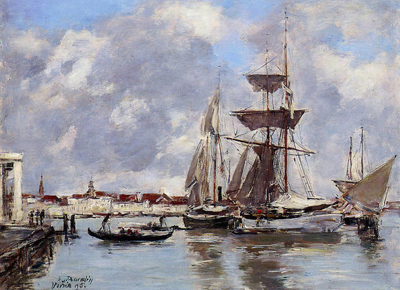  Eugene-Louis Boudin Venice - Canvas Art Print