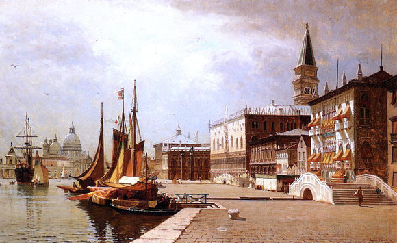  John Joseph Enneking Venice at Midday - Canvas Art Print