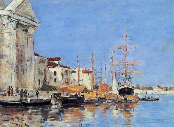  Eugene-Louis Boudin Venice, the Customs House - Canvas Art Print