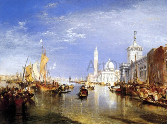  Joseph William Turner Venice: The Dogana and San Giorgio Maggiore - Canvas Art Print