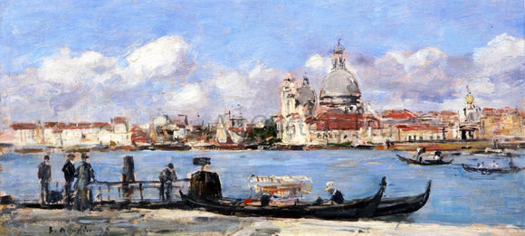  Eugene-Louis Boudin Venice, the Salute and the Douane, the Guidecca from the Rear, View from the Grand Canal - Canvas Art Print