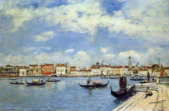  Eugene-Louis Boudin Venice, View from San Giorgio - Canvas Art Print