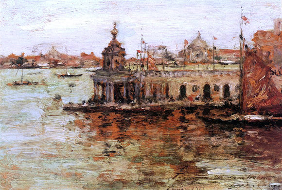  William Merritt Chase Venice: View of the Navy Arsenal - Canvas Art Print