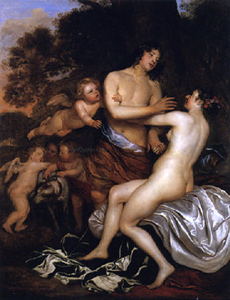  Jan Mytens Venus and Adonis - Canvas Art Print