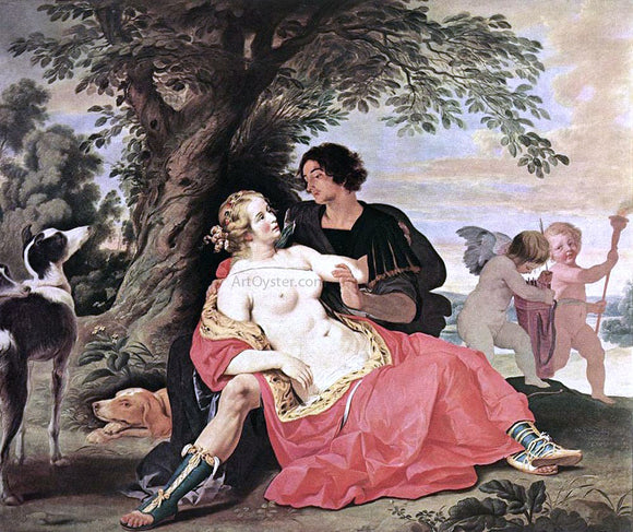  Abraham Janssens Venus and Adonis - Canvas Art Print