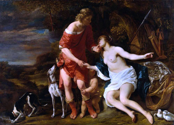  Ferdinand Bol Venus and Adonis - Canvas Art Print