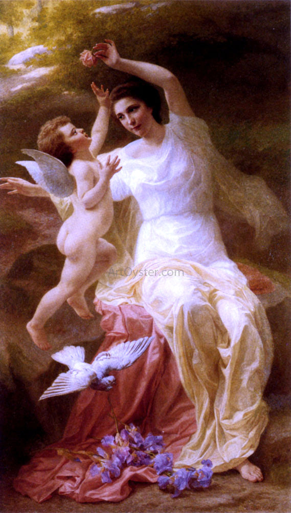  Theophile Blanchard Venus and Cupid - Canvas Art Print