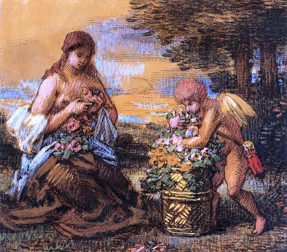  William Etty Venus and Cupid - Canvas Art Print