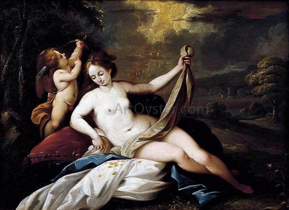  Giuseppe Nuvolone Venus and Cupid in a Landscape - Canvas Art Print