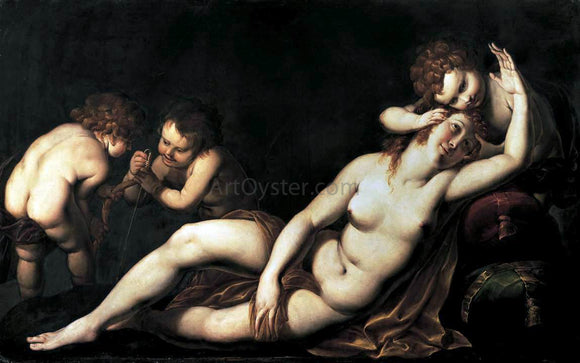  Giulio Cesare Procaccini Venus and Cupids - Canvas Art Print