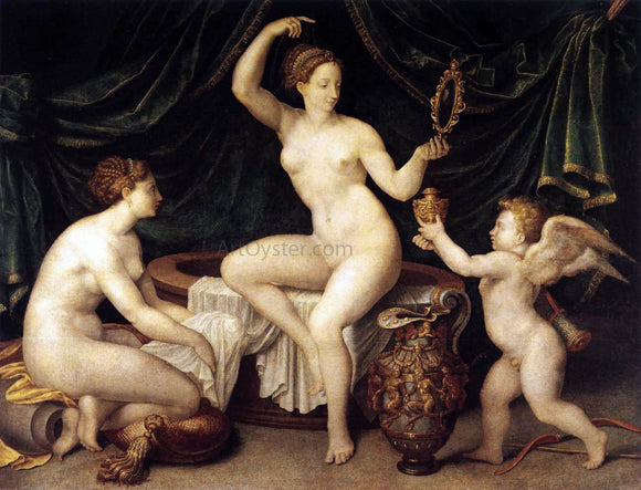  Masters of the Fontainebleau School Venus at Her Toilet - Canvas Art Print