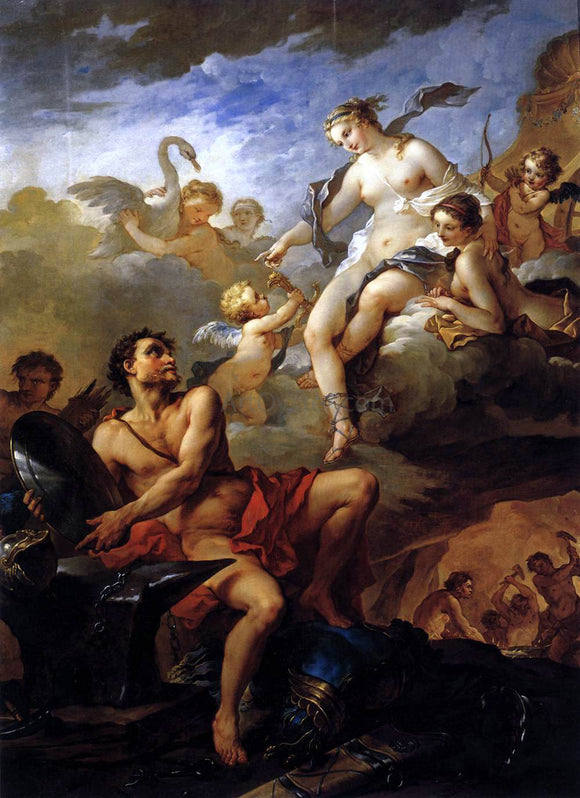  Charles Joseph Natoire Venus Demanding Arms from Vulcan for Aeneas - Canvas Art Print
