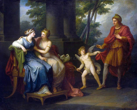  Angelica Kauffmann Venus Induces Helen to Fall in Love with Paris - Canvas Art Print