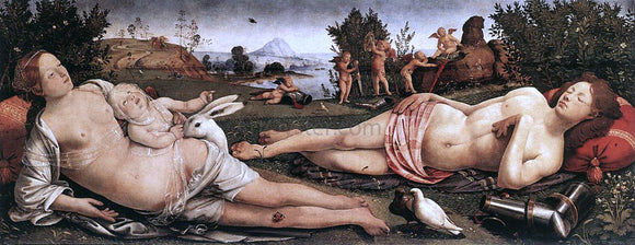  Piero Di Cosimo Venus, Mars, and Cupid - Canvas Art Print