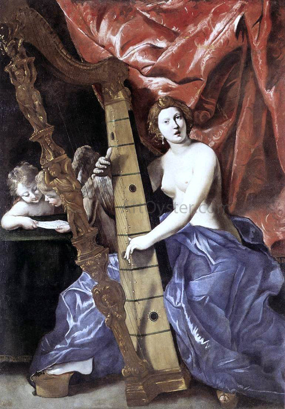  Giovanni Lanfranco Venus Playing the Harp (Allegory of Music) - Canvas Art Print