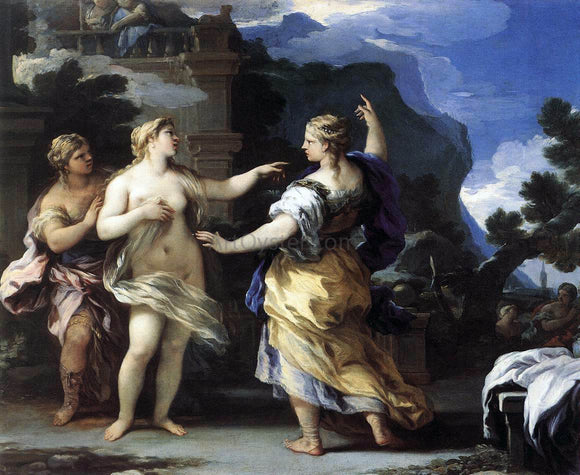  Luca Giordano Venus Punishing Psyche with a Task - Canvas Art Print
