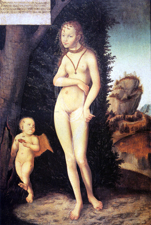  The Elder Lucas Cranach Venus with Cupid the Honey Thief - Canvas Art Print
