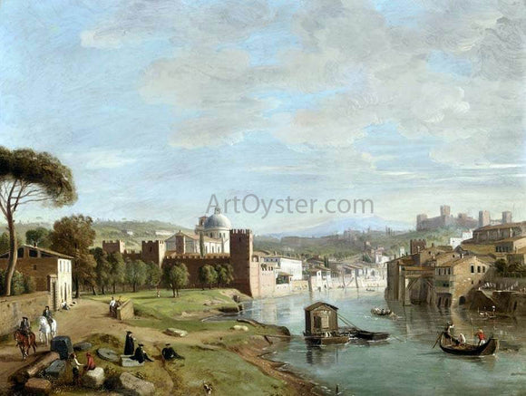  Caspar Andriaans Van Wittel Verona: A View of the River Adige at San Giorgio in Braida - Canvas Art Print