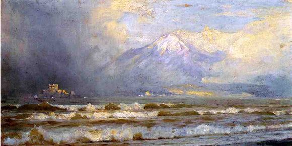  William Trost Richards Vesuvius in Winter - Canvas Art Print