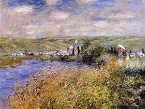  Claude Oscar Monet Vetheuil Seen from Ile Saint Martin - Canvas Art Print