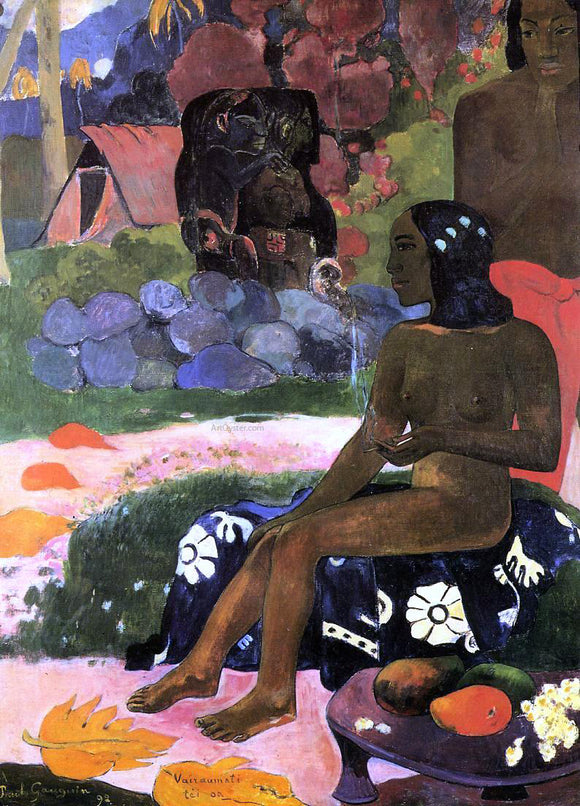  Paul Gauguin Viaraumati Tei Oa (also known as Her Name is Viaraumati) - Canvas Art Print