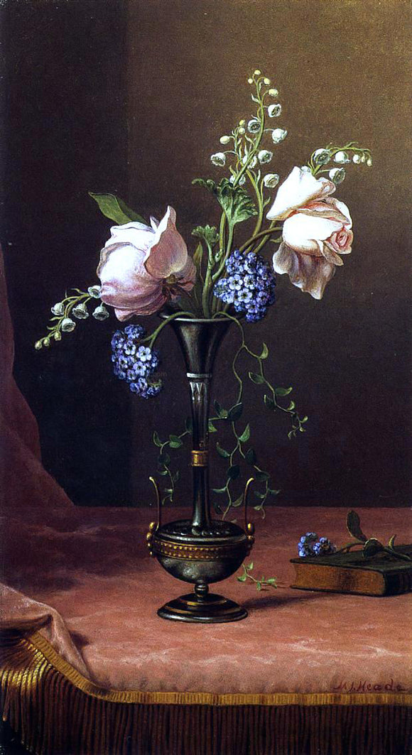  Martin Johnson Heade Victorian Vase with Flowers of Devotion - Canvas Art Print