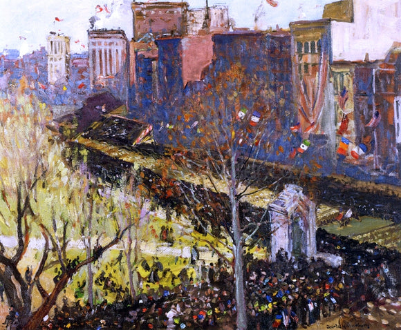  Charles H Woodbury Victory Parade, Boston, April 25, 1919 - Canvas Art Print