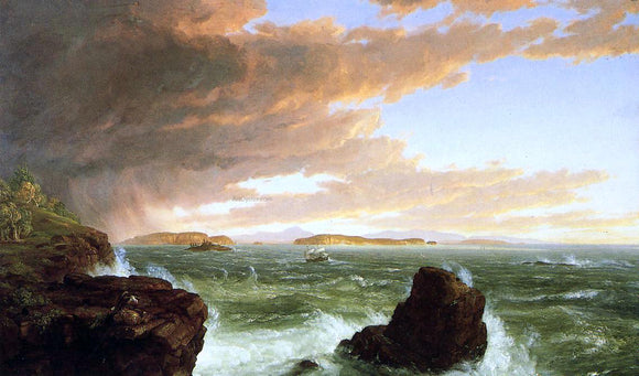  Thomas Cole View Across Frenchman's Bay from Mount Desert Island, After a Squall - Canvas Art Print