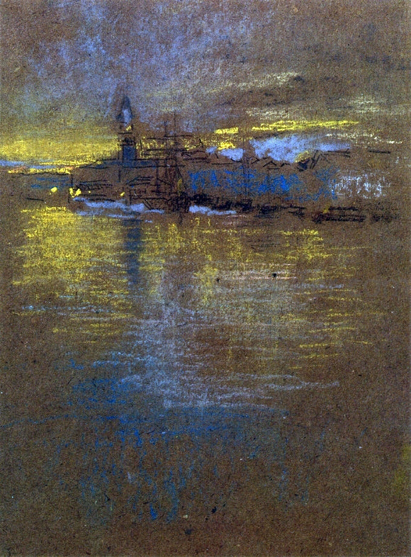 James McNeill Whistler View across the Lagoon - Canvas Art Print
