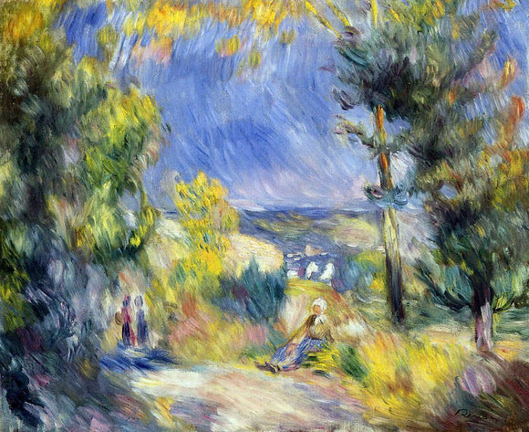  Pierre Auguste Renoir View Close to Antibes - Canvas Art Print