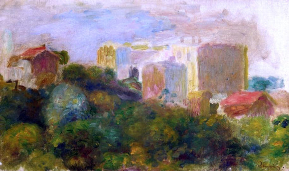  Pierre Auguste Renoir View from Renoir's Garden in Montmartre - Canvas Art Print
