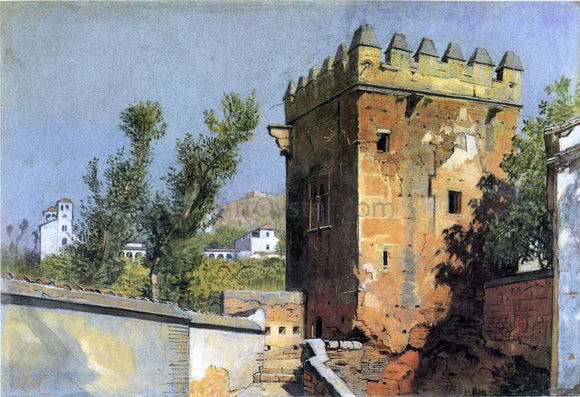  William Stanley Haseltine A View from the Alhambra, Spain - Canvas Art Print