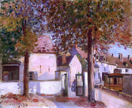  Alfred Sisley View in Moret (Rue de Fosses) - Canvas Art Print