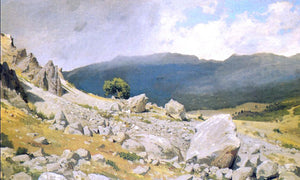 Ivan Ivanovich Shishkin View near Gurzuf (etude) - Canvas Art Print