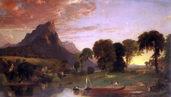  Jasper Francis Cropsey View near Sherburne, Chenango County, New York - Canvas Art Print