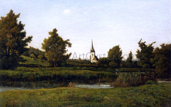  Henri Harpignies View of a Village - Canvas Art Print