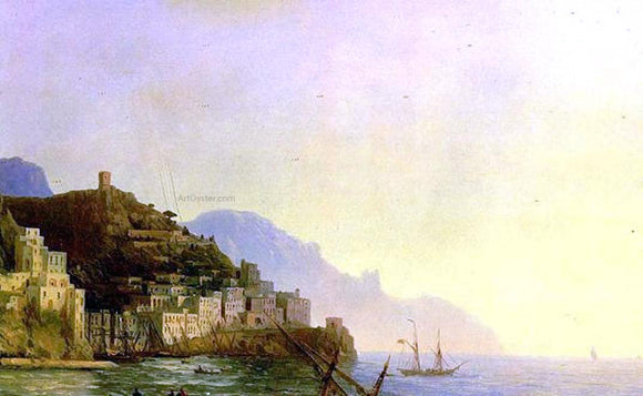  Ivan Constantinovich Aivazovsky View of Amalfi - Canvas Art Print