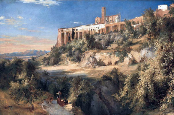  Carl Blechen View of Assisi - Canvas Art Print