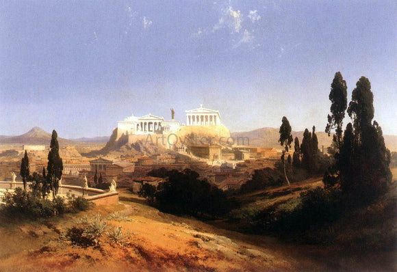 Carl Anton Graeb View of Athens - Canvas Art Print