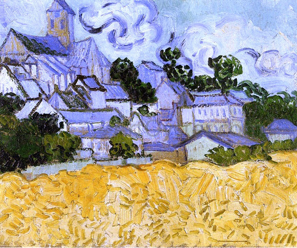  Vincent Van Gogh View of Auvers with Church - Canvas Art Print